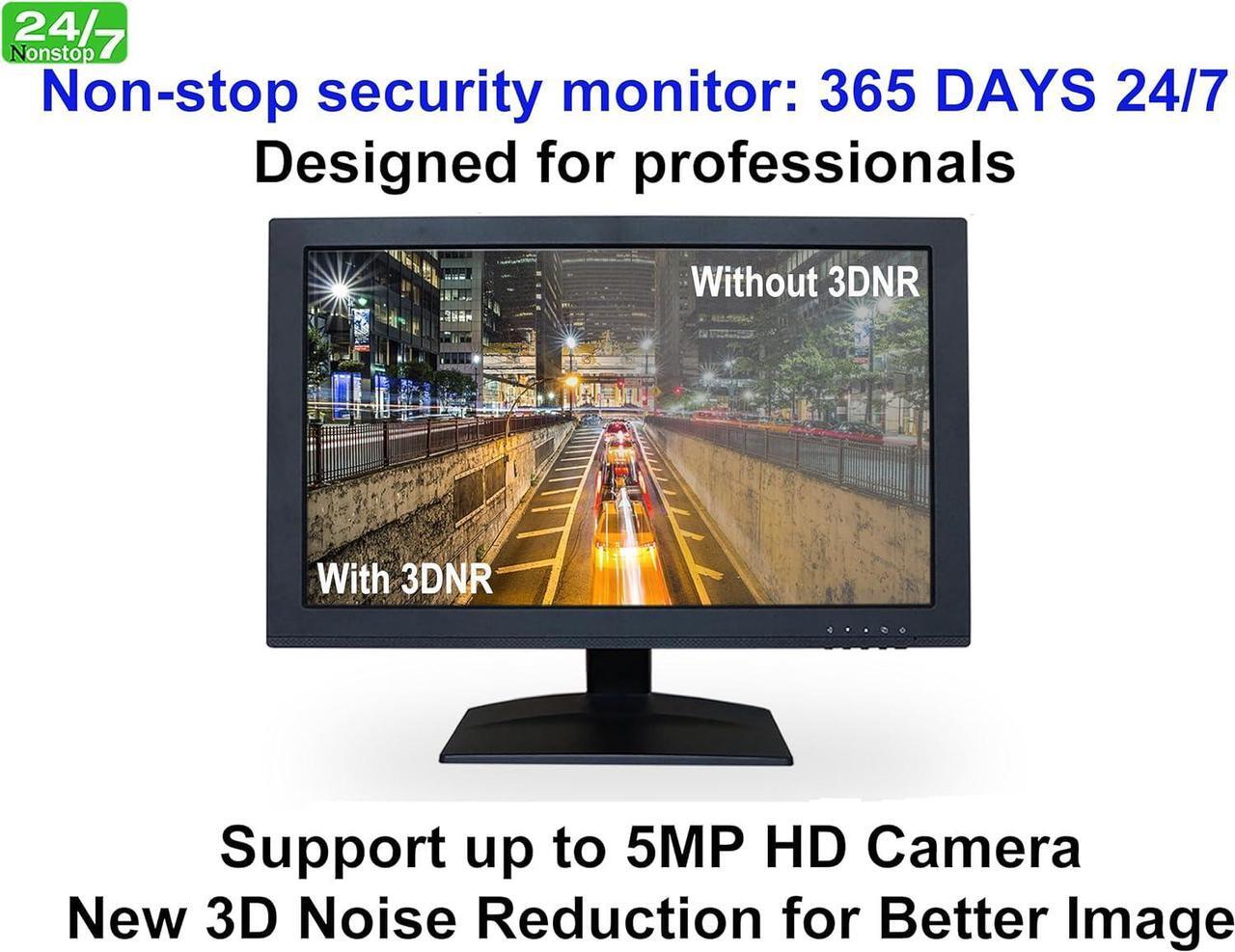 Alt view image 2 of 7 - Gadpiparty SVD 23.6 Security Monitor, 5MP/2560x1920 Super HD BNC Resolution, 3D Comb Filter, HDMI (3.6MP) & BNC Inputs, Works with 5MP Security Cameras for DVR/NVR/PC