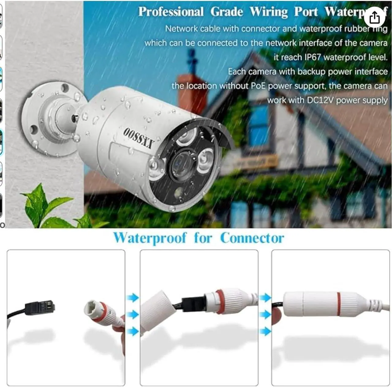 Alt view image 3 of 7 - (HD 2.7K 5.0MP with Audio) Outdoor Wired Security Camera System PoE Camera System 16CH NVR Video Surveillance Cameras Systems