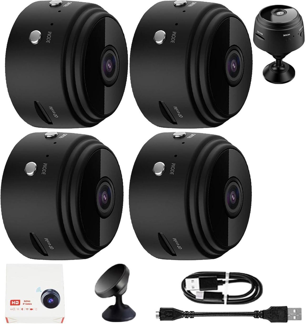 Main image of Vista Focus Magnetic Mini Security Camera, 2024 New Vistafocus Security Camera 360, Mini Camera Wireless WiFi, Mini 1080p HD Wireless Magnetic Security Camera (4pcs)