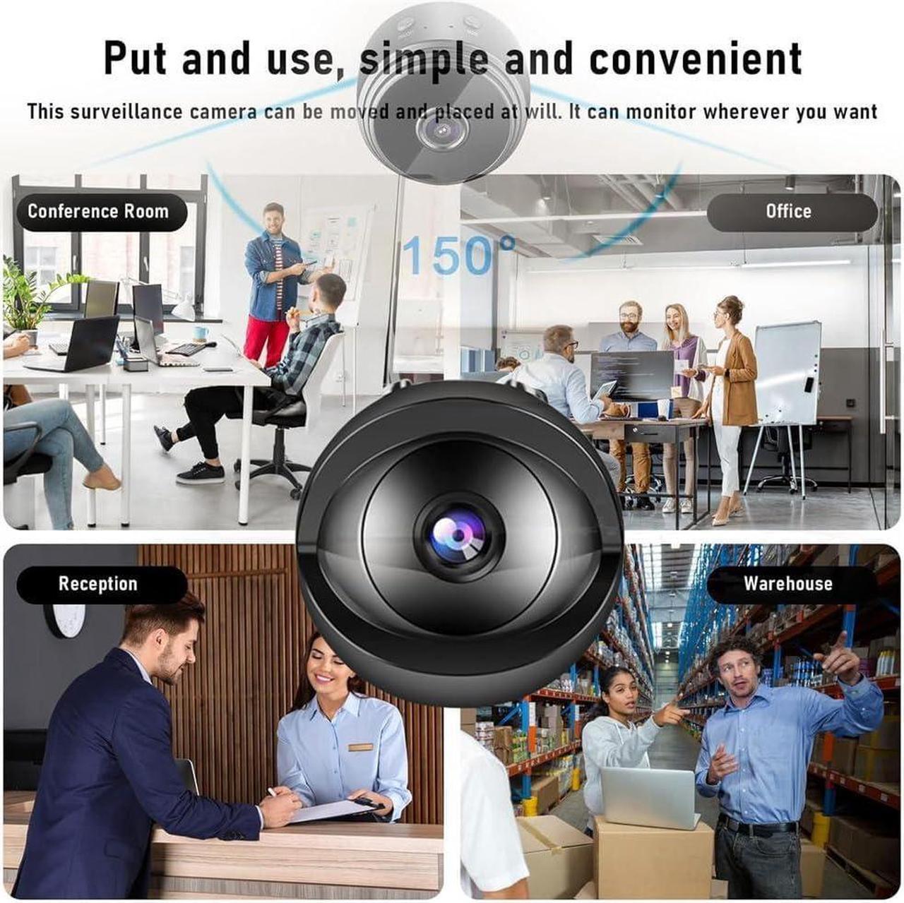 Alt view image 5 of 6 - Vista Focus Magnetic Mini Security Camera, 2024 New Vistafocus Security Camera 360, Mini Camera Wireless WiFi, Mini 1080p HD Wireless Magnetic Security Camera (4pcs)