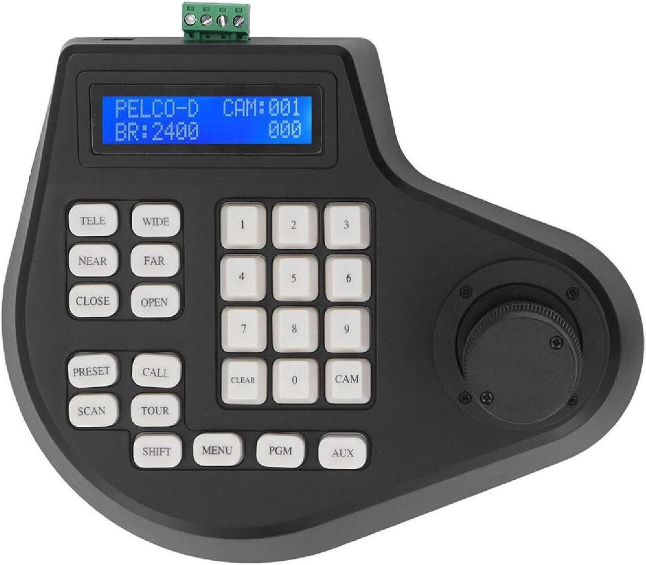 Alt view image 7 of 7 - PTZ Camera Controller, Easy Operation Simple Installation Wide Compatibility PTZ Dome Camera Keyboard LCD Display US Plug 100240V Coaxial RS485 for Safety