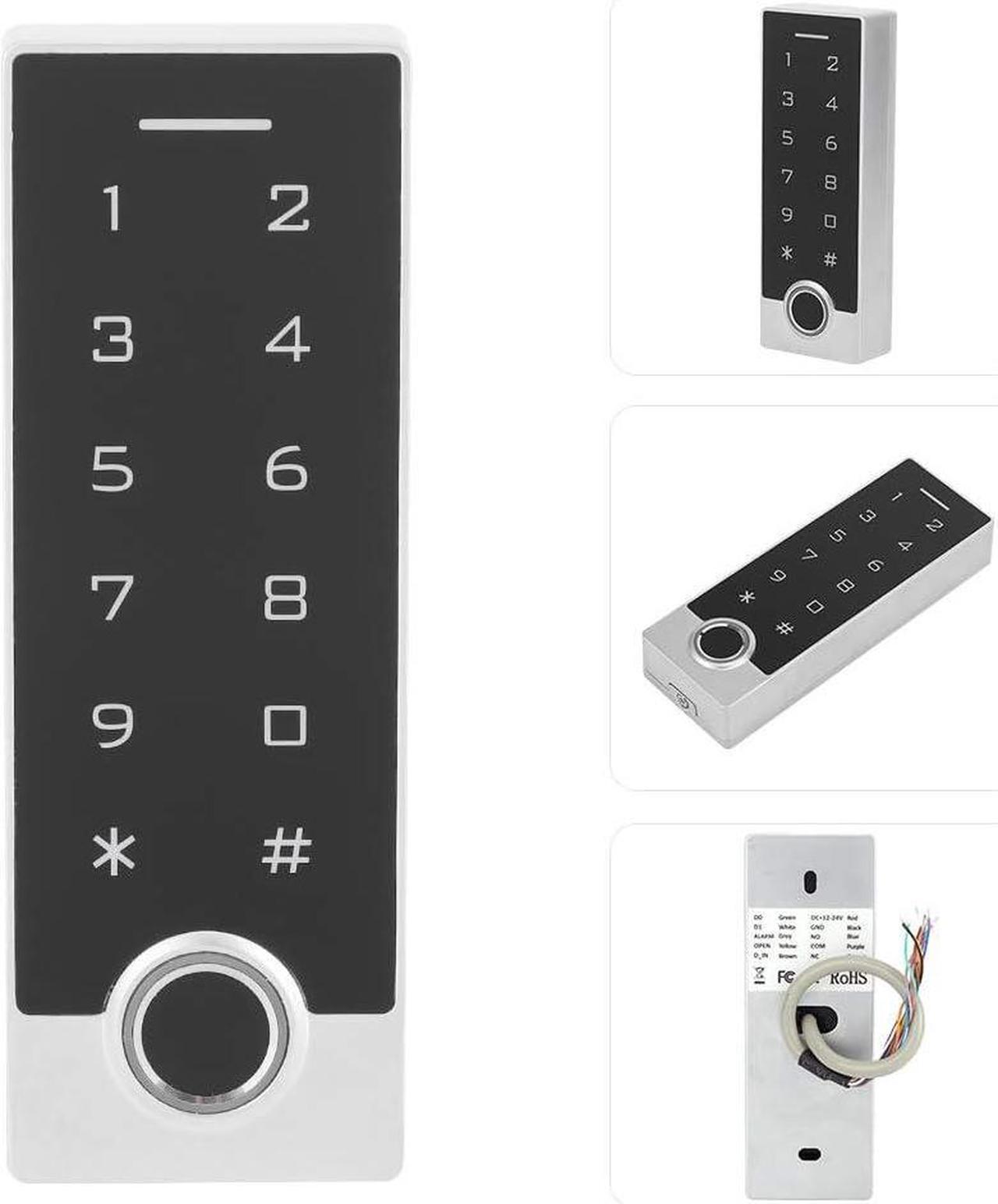 Alt view image 6 of 7 - Access Control Keypad, 125khz Access Control Machine IP68 Waterproof Fingerprint Password Card Backlit Keyboard Wiegand26/34