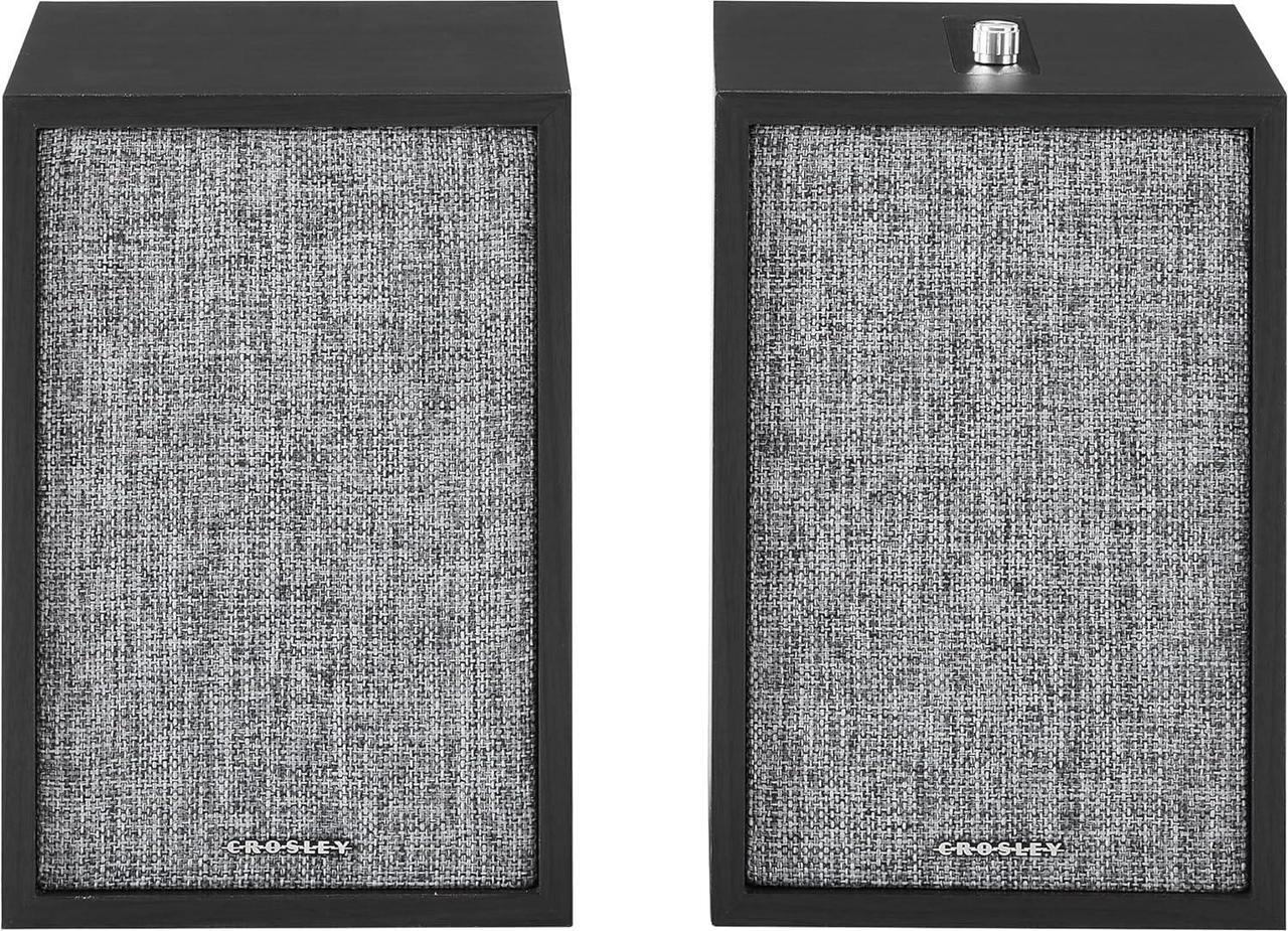 Main image of Crosley S200A-BK 4" Active Powered Bluetooth Stereo Speakers with Optical, USB, and Aux Connections, Black