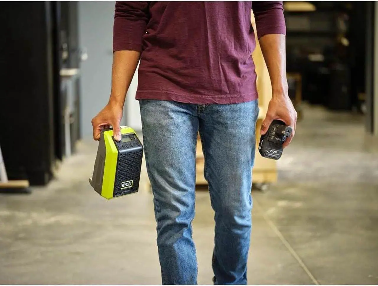 Alt view image 3 of 3 - RYOBI 18V ONE+ Compact Bluetooth Radio 4X Sound Clarity