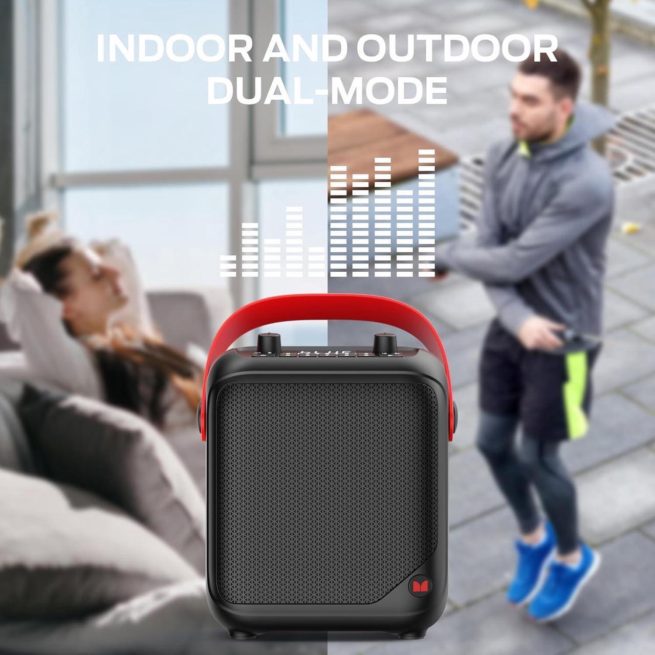 Alt view image 3 of 7 - Monster MFS 1 Portable Bluetooth Speakers, Wireless Bluetooth Speaker with 40W Loud Stereo Sound, Outdoor Speakers with Handle, 12H Playtime, Supports TF Card, AUX