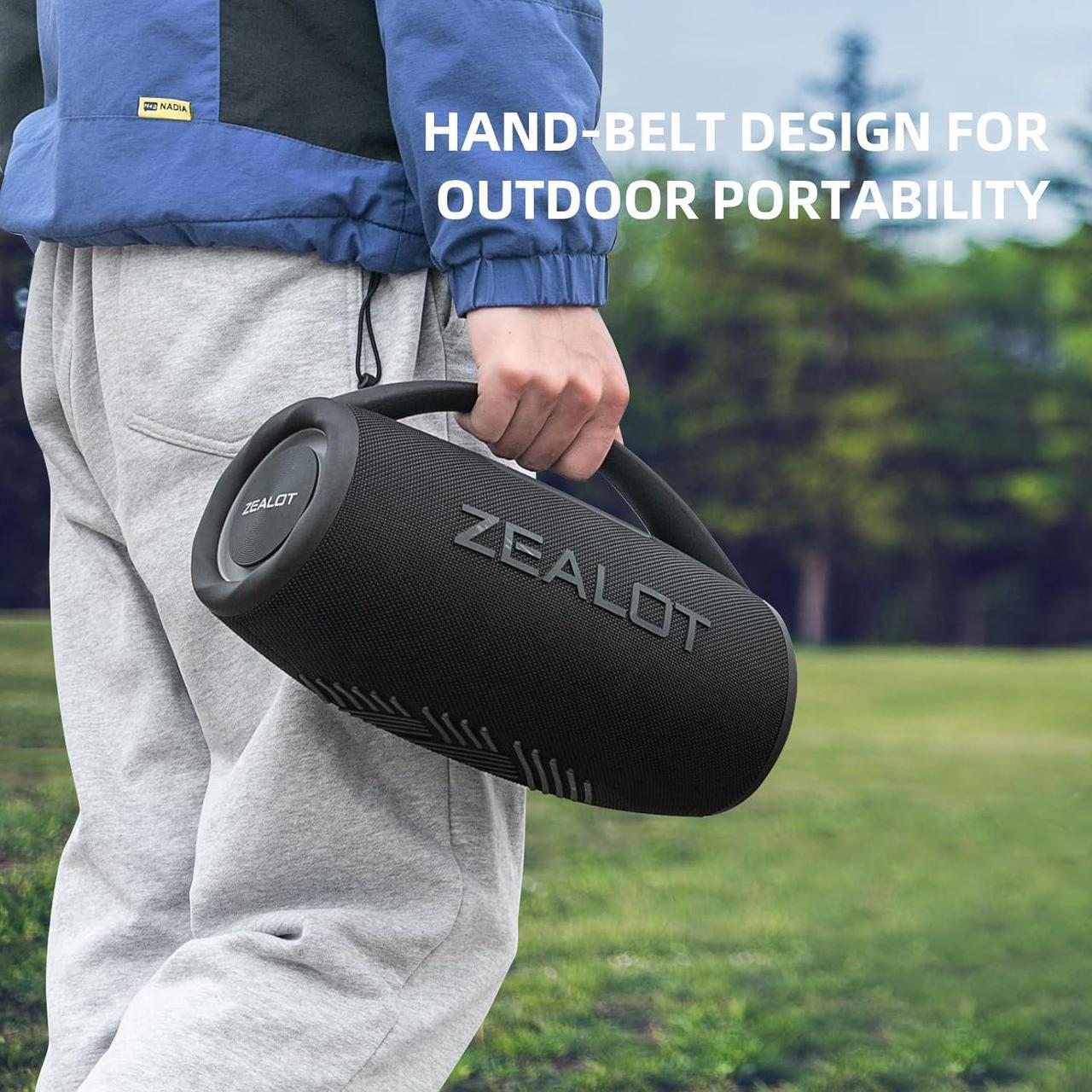 Alt view image 6 of 7 - ZEALOT Bluetooth Speaker, 80W Portable Speaker Loud with Booming Bass, DSP, IP67 Waterproof Outdoor Speaker, Wireless, PowerBank, Bluetooth 5.2, Large Bluetooth Speaker for Camping, Beach, Gift