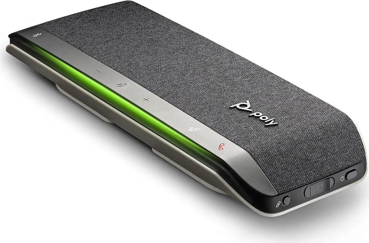 Alt view image 4 of 7 - Poly - Sync 40 Smart Speakerphone (Plantronics) - Flexible Work Spaces - Connect to PC/Mac via Combined USB-A/USB-C Cable and Smartphones via Bluetooth - Works with Teams, Zoom & more,Black