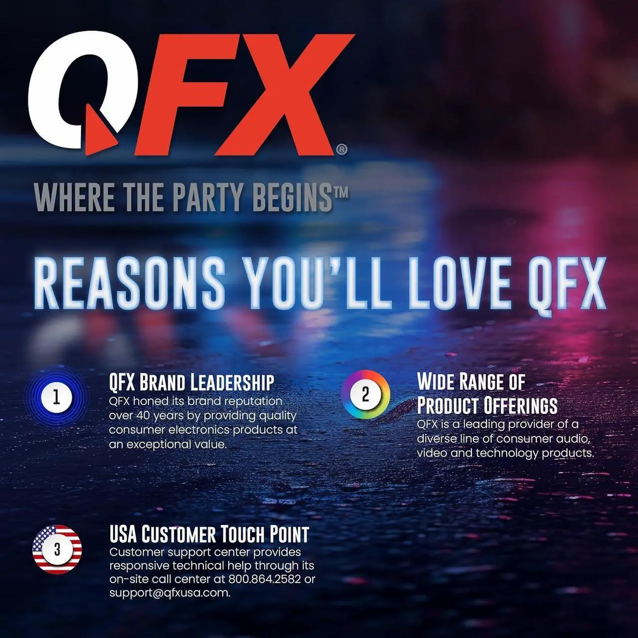 Alt view image 2 of 7 - QFX E-B8 8" Bluetooth Rechargeable Speaker with LED Circle and Party Lights