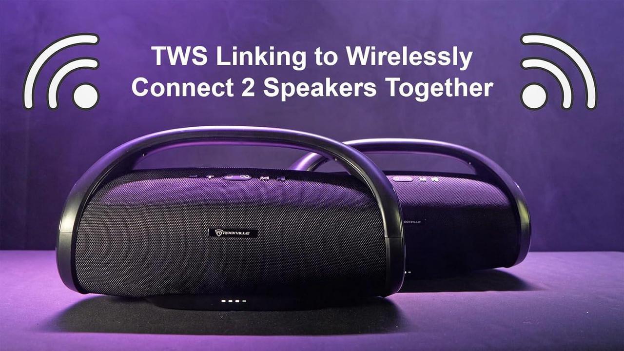 Alt view image 4 of 7 - Rockville Canon-XXL Portable Bluetooth Speaker, Deep Bass, 60W, TWS, 24hr Battery, Water Resistant, EQ, SD/USB, AUX, Perfect for Parties, Outdoor Use