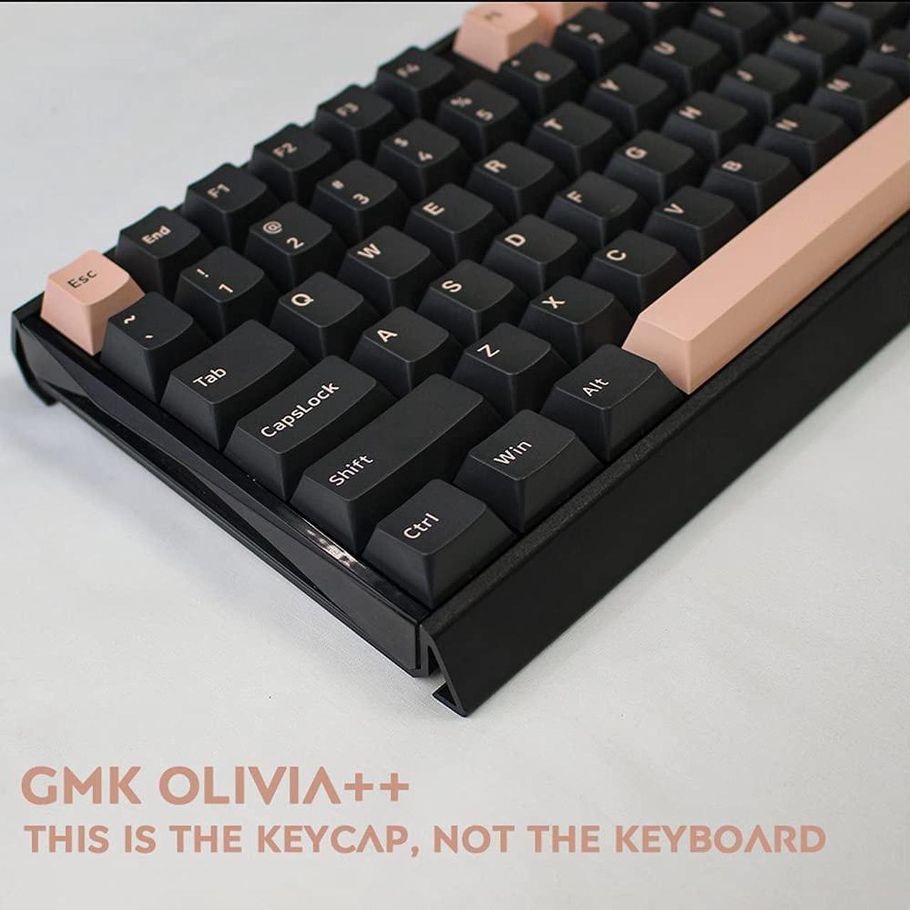 Alt view image 4 of 6 - PBT Keycaps 155 Doubleshot Keys Cherry Profile Thick PBT Olive for Cherry MX Switch Mechanical Keyboards(Dark Olivia)
