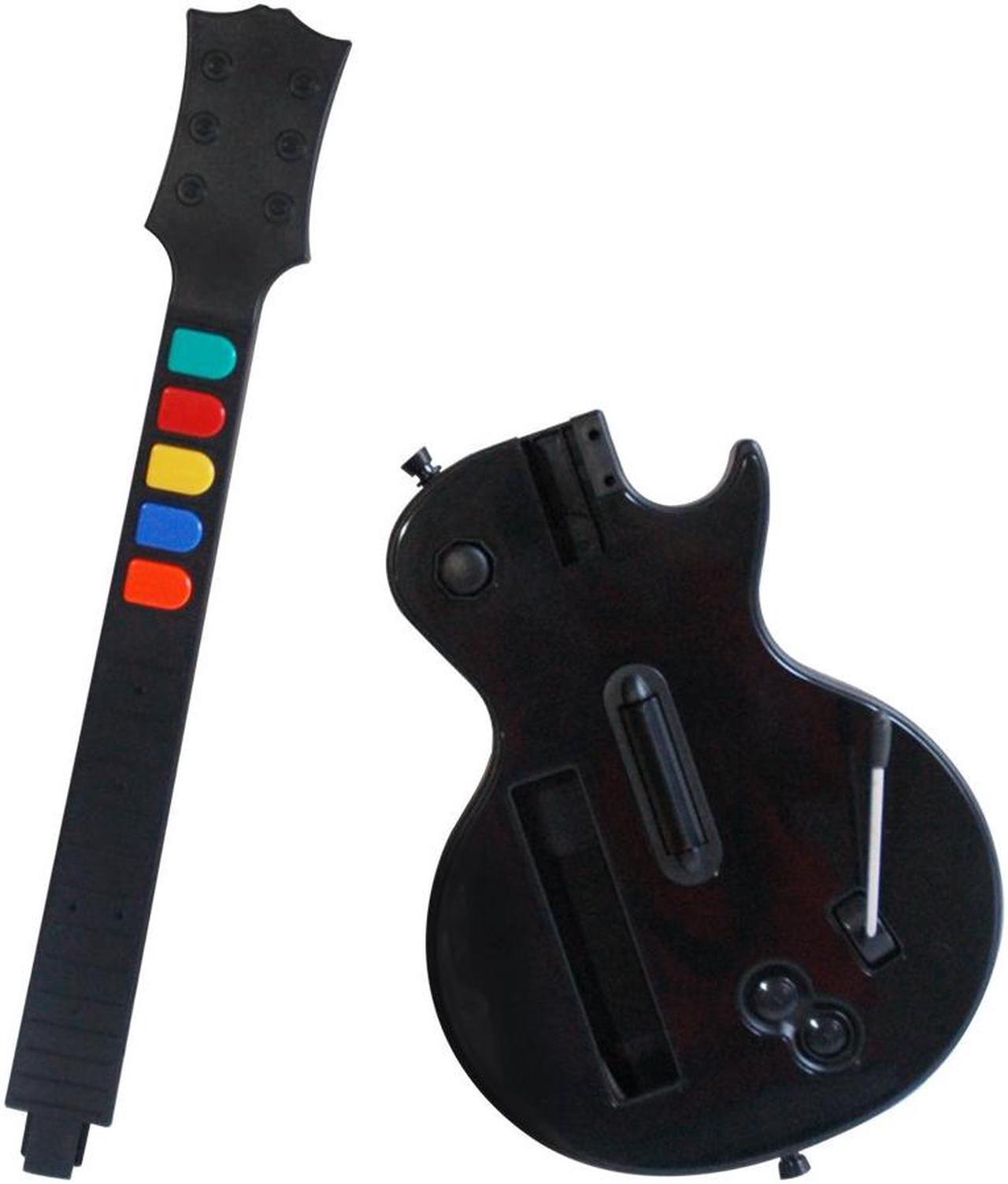 Alt view image 4 of 5 - Wireless Guitar for Wii Guitar Hero and Rock Band Games Color Black
