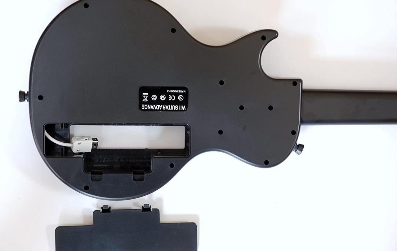 Alt view image 2 of 5 - Wireless Guitar for Wii Guitar Hero and Rock Band Games Color Black