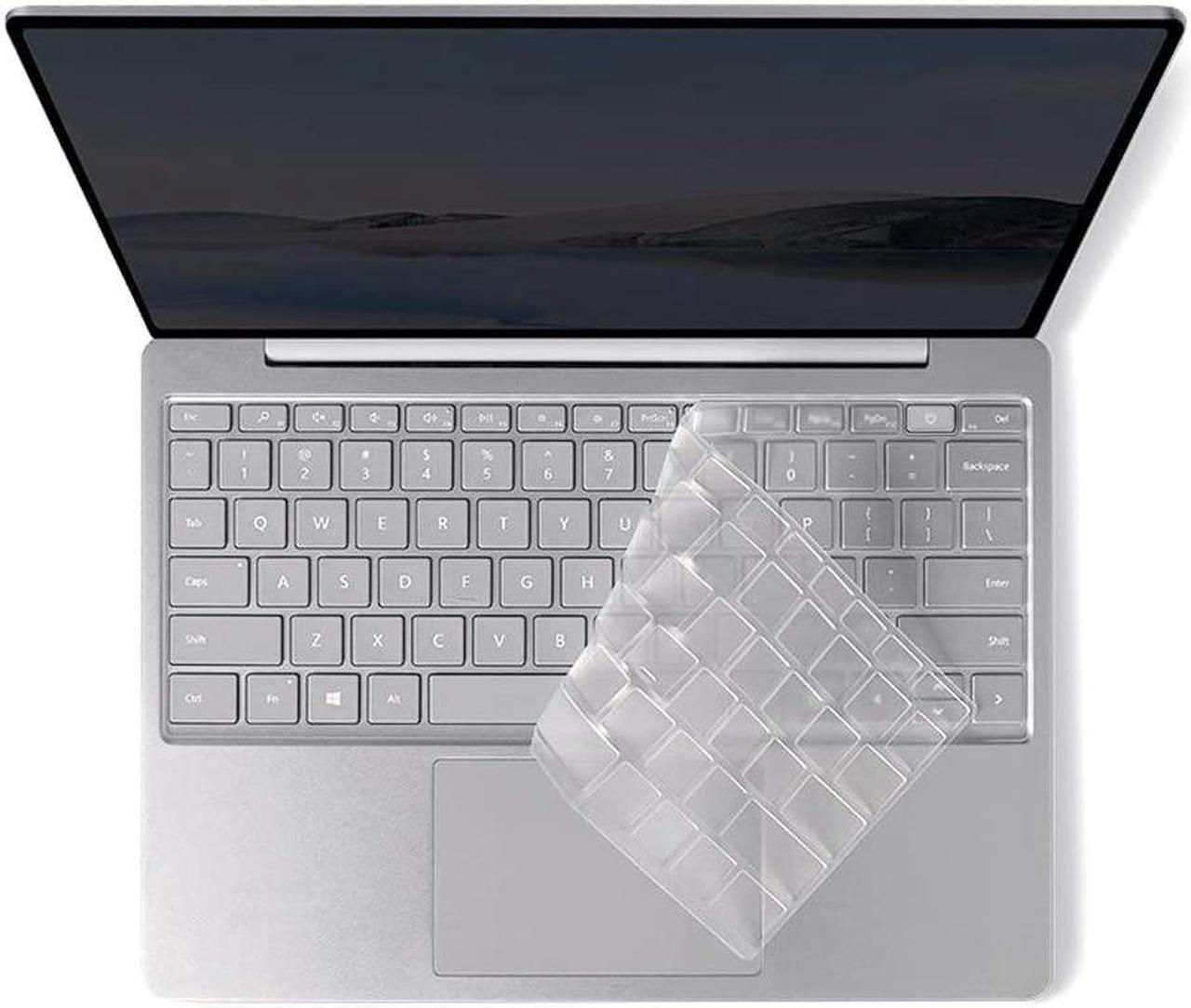 Main image of ProElife Ultra Thin TPU Keyboard Cover Skin for 2020 Microsoft Surface Laptop Go 12.4" Touchscreen with Fingerprint Power Button Accessories Protector (Transparent)