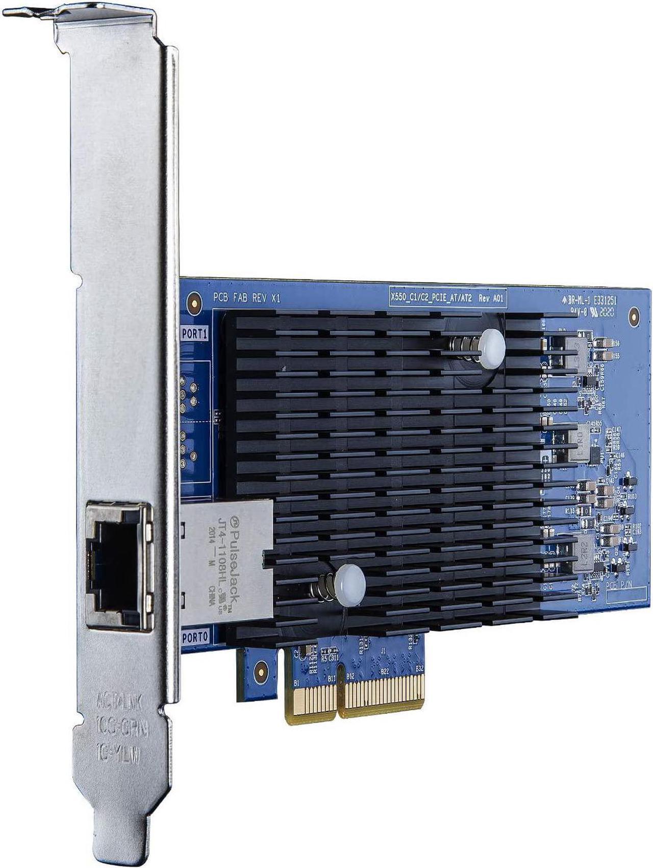 10Gb PCI-E Network Card Compatible for Intel X550-T1, Single RJ45 Copper Port, with Intel X550-AT2 Controller, 10G PCI Express LAN Adapter NIC Support Windows Server, Win 7/8/10/Visa, Linux, Vmware