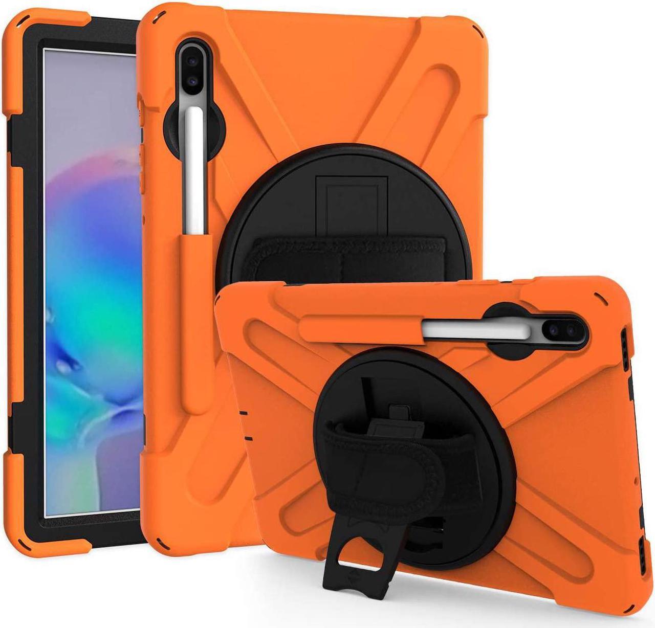 Galaxy Tab S6 10.5 T860 Case, Heavy Duty Military Shockproof Shield Cover Rugged Case for Samsung Galaxy Tab S6 10.5-inch SM-T860 (Shield Orange)