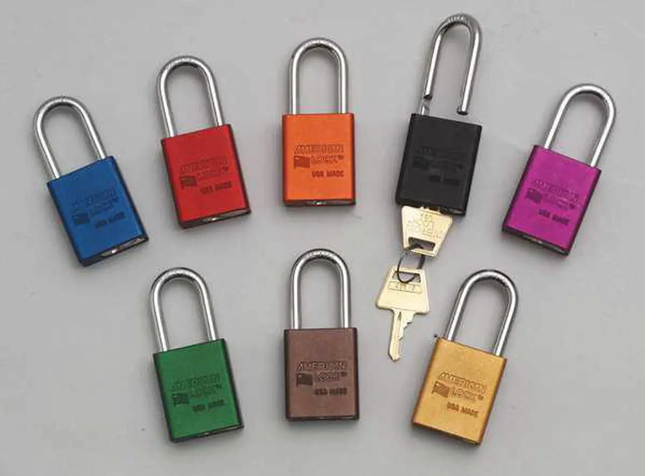 Alt view image 4 of 5 - AMERICAN LOCK A1106KAS6YLW Lockout Padlock,KA,Yellow,1-7/8"H,PK6