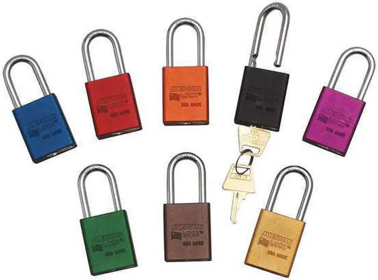 Alt view image 5 of 5 - AMERICAN LOCK A1106KAS6YLW Lockout Padlock,KA,Yellow,1-7/8"H,PK6