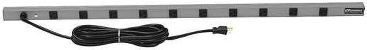 Alt view image 3 of 3 - ZORO SELECT 3W211 Outlet Strip, 8 5-15R, 5-15P, 6 ft., Gray