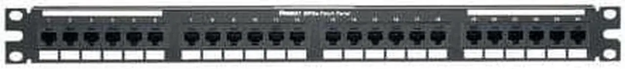 Alt view image 2 of 5 - Panduit DP24688TGY Panduit DP6 24 Port Cat6 Network Patch Panel - 24 x RJ-45 - 24 Port(s) - 24 x RJ-45 - 24 x RJ-11 - 1U High - Rack-mountable