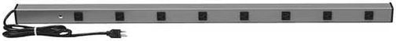 Alt view image 4 of 4 - ZORO SELECT 3W210 Outlet Strip, 8 5-15R, 5-15P, 6 ft., Gray