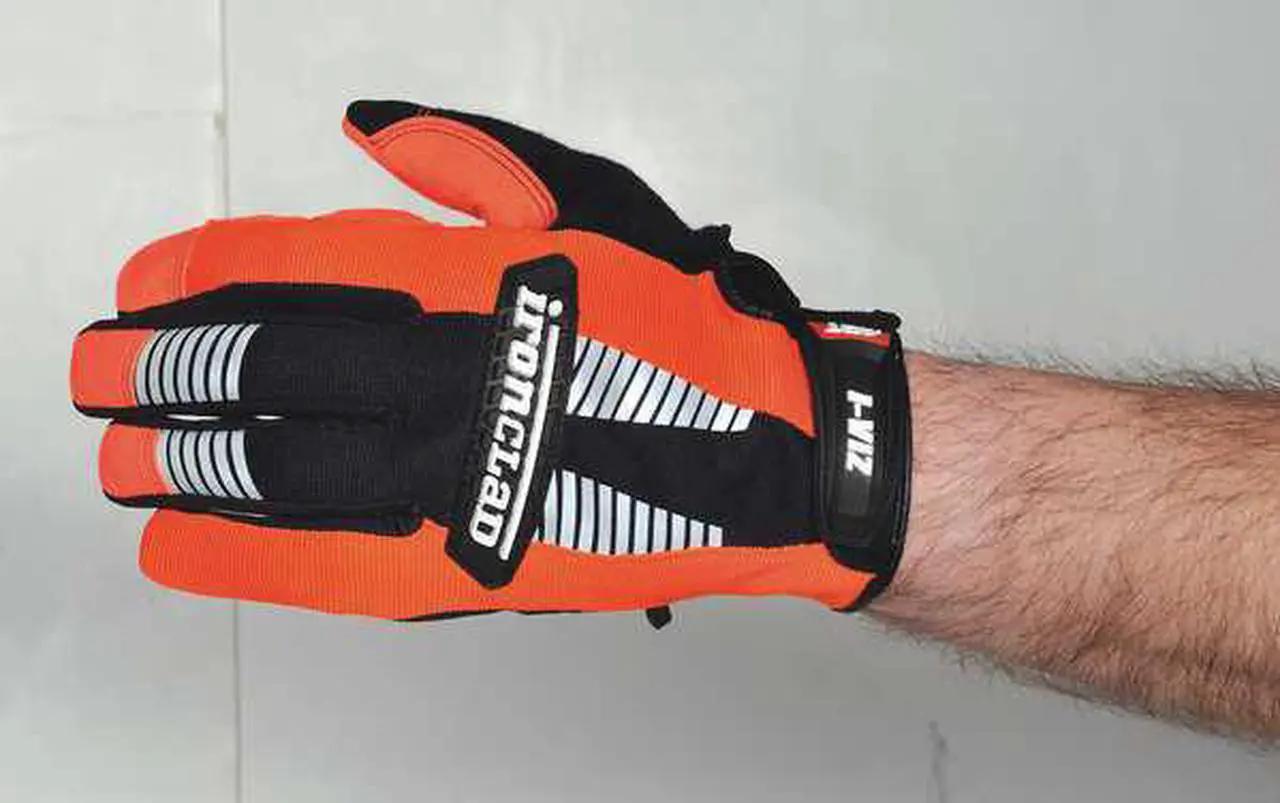 Alt view image 4 of 4 - Ironclad IVO2-02-S I-Viz Orange 2 Gloves - Small