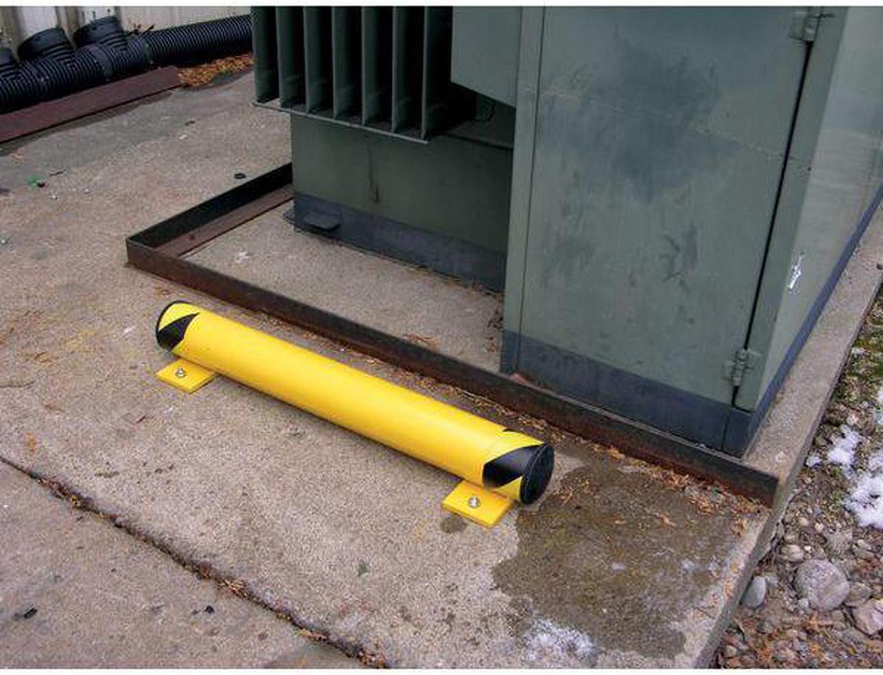 Alt view image 3 of 3 - ZORO SELECT FSBOL-42 Floor Stop Bollard,4-1/2",Yellow