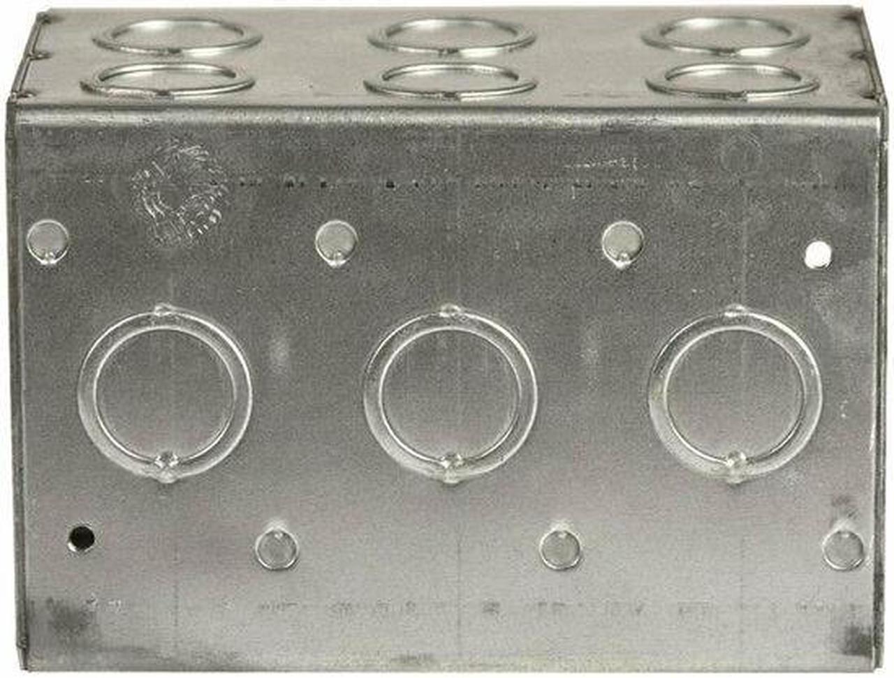 Alt view image 4 of 4 - RACO 697 Electrical Box, 67.3 cu in, Masonry Box Type, 3 Gangs, Galvanized Steel