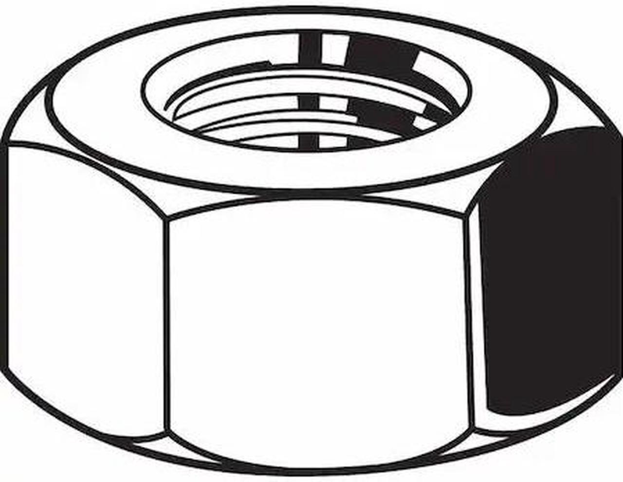 Main image of FABORY N01120.037.0002 3/8"-24 Grade 5 Plain Finish Carbon Steel Hex Nuts, 100