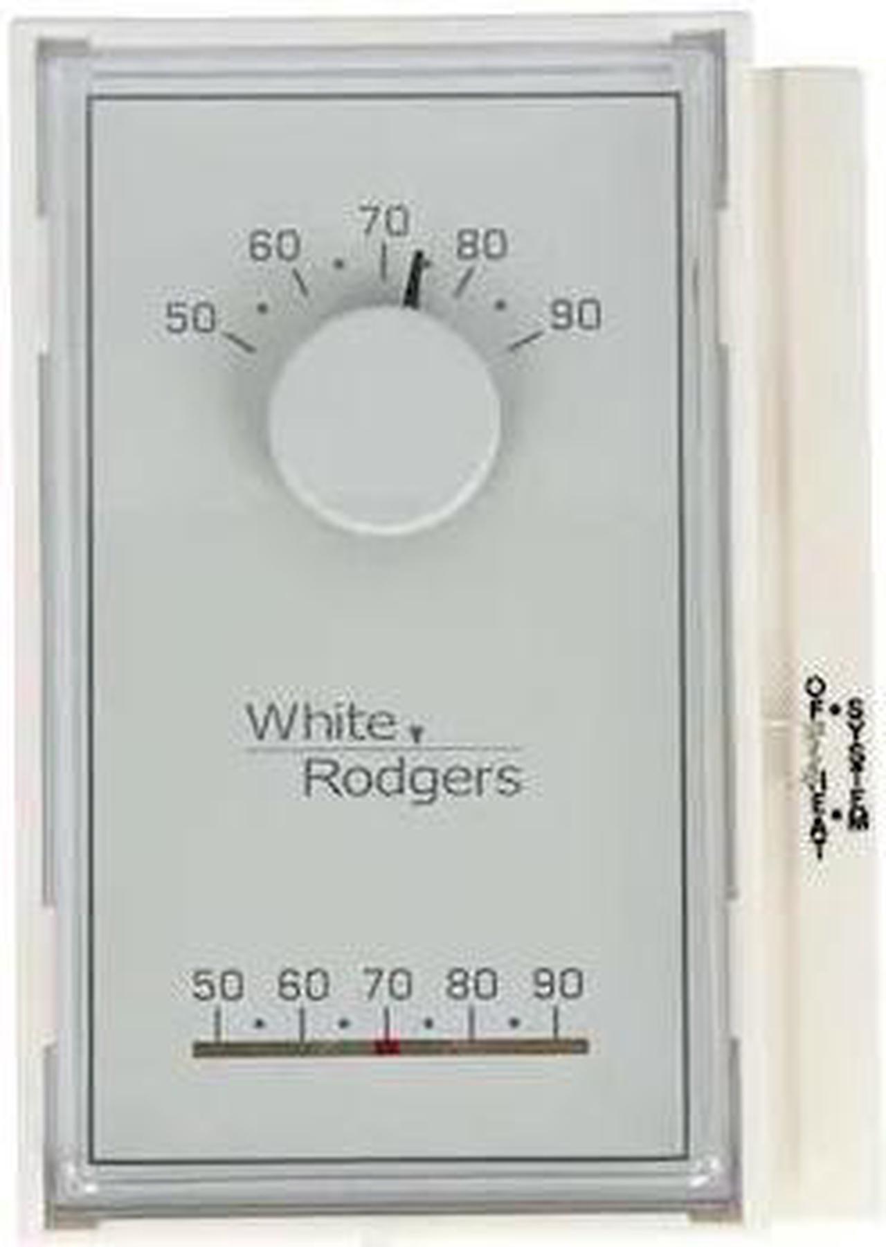 Alt view image 2 of 2 - WHITE-RODGERS 1E50N-301 Standard Mechanical Thermostats, 1 H, 0 C, Hardwired,