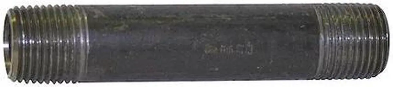 Main image of ZORO SELECT 5P607 1/8" MNPT x MNPT Black Pipe Nipple Schedule 40