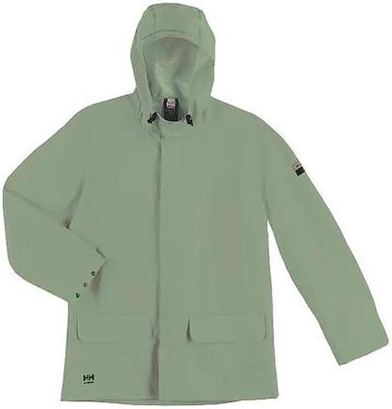 Main image of HELLY HANSEN 70129_480-L Rain Jacket,PVC/Polyester,Army Green,L