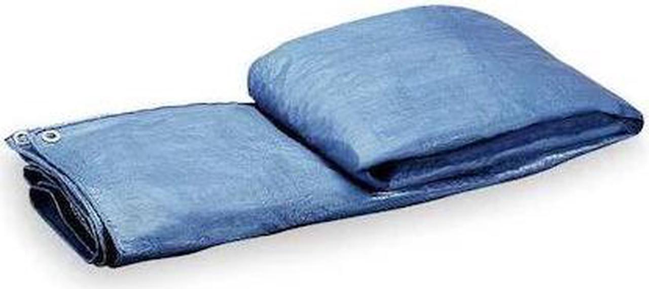 Main image of ZORO SELECT 5W119 Tarp, 20 x 30 ft, 5.1 mil, Polyethylene, Standard Duty, Blue