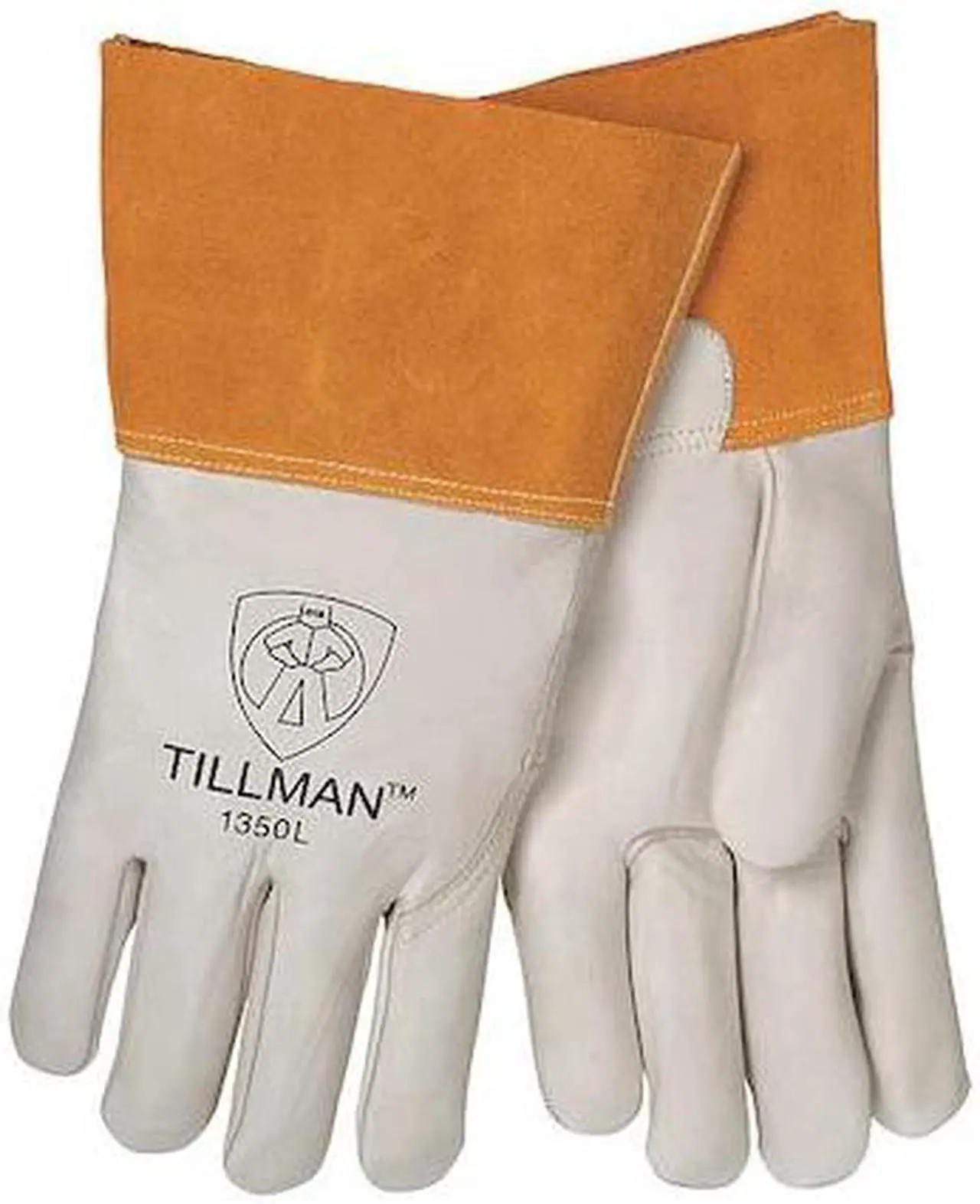 Alt view image 2 of 2 - Tillman 1350 Unlined Top Grain Cowhide MIG Welding Gloves 4" Cuff, 3X-Large