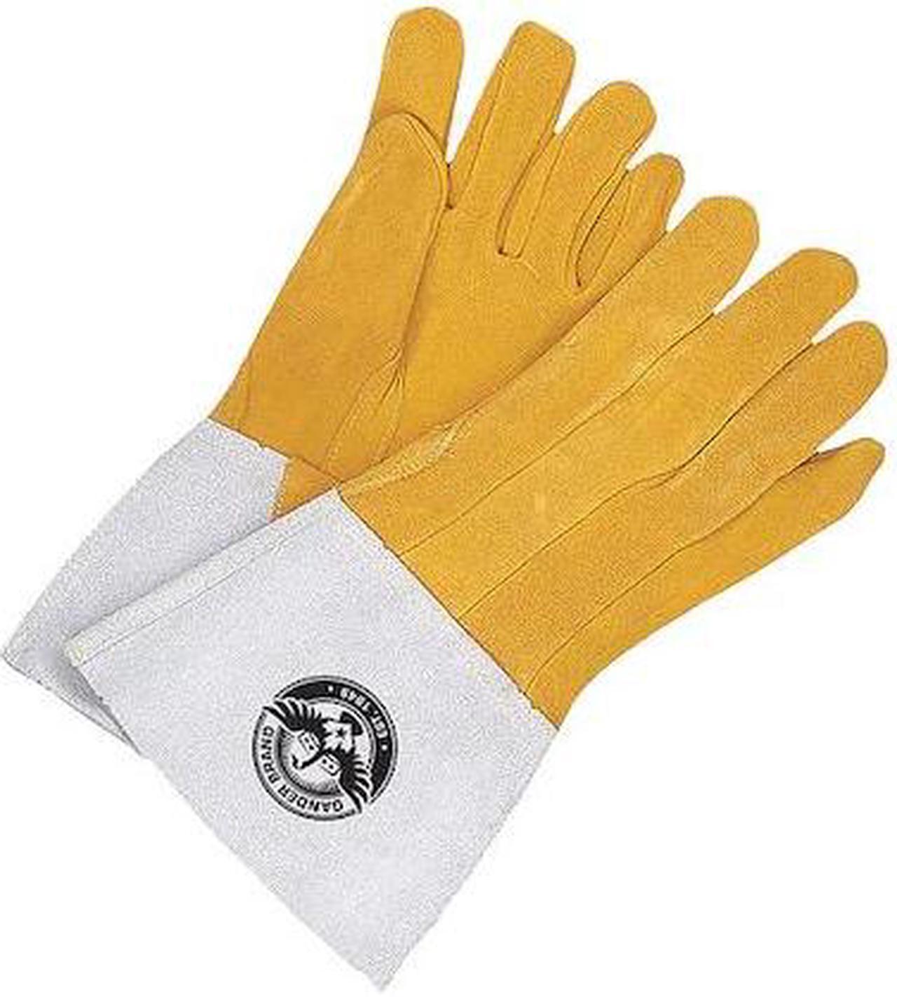 Main image of BDG 60-1-1144-12 Gander Brand Welding Gloves, Gauntlet Cuff, Straight Thumb,