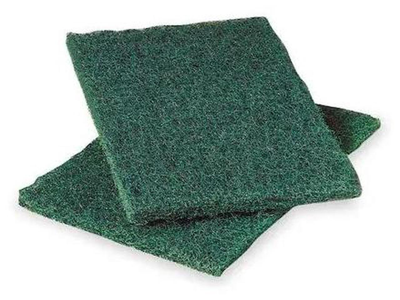 Alt view image 4 of 10 - Scotch-Brite PROFESSIONAL Commercial Heavy-Duty Scouring Pad 86 Green 6 x 9 12/Pack