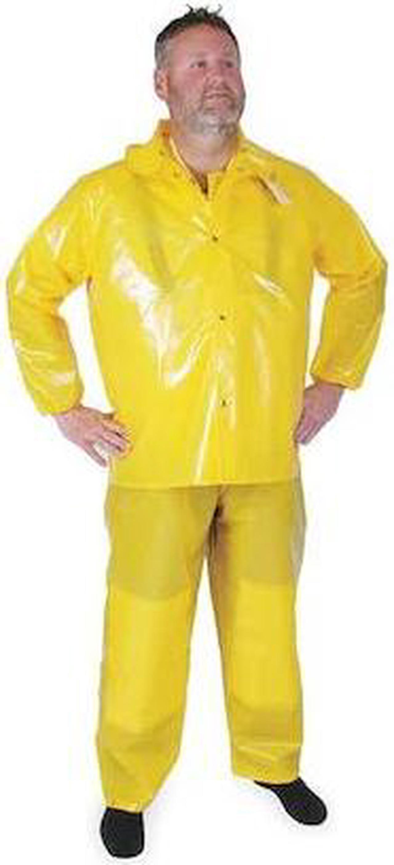 Main image of CONDOR 4PCK5 Rain Jacket w/Detachable Hood,Yellow,4XL