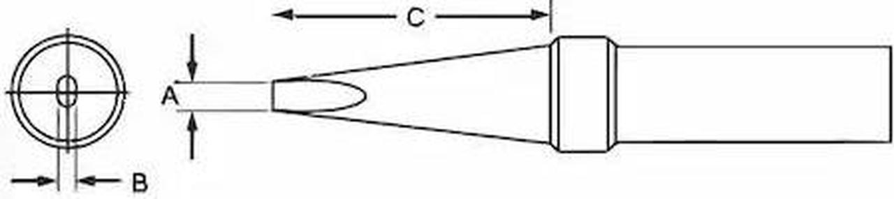 WELLER PTC8 Soldering Tip 1/8 In.