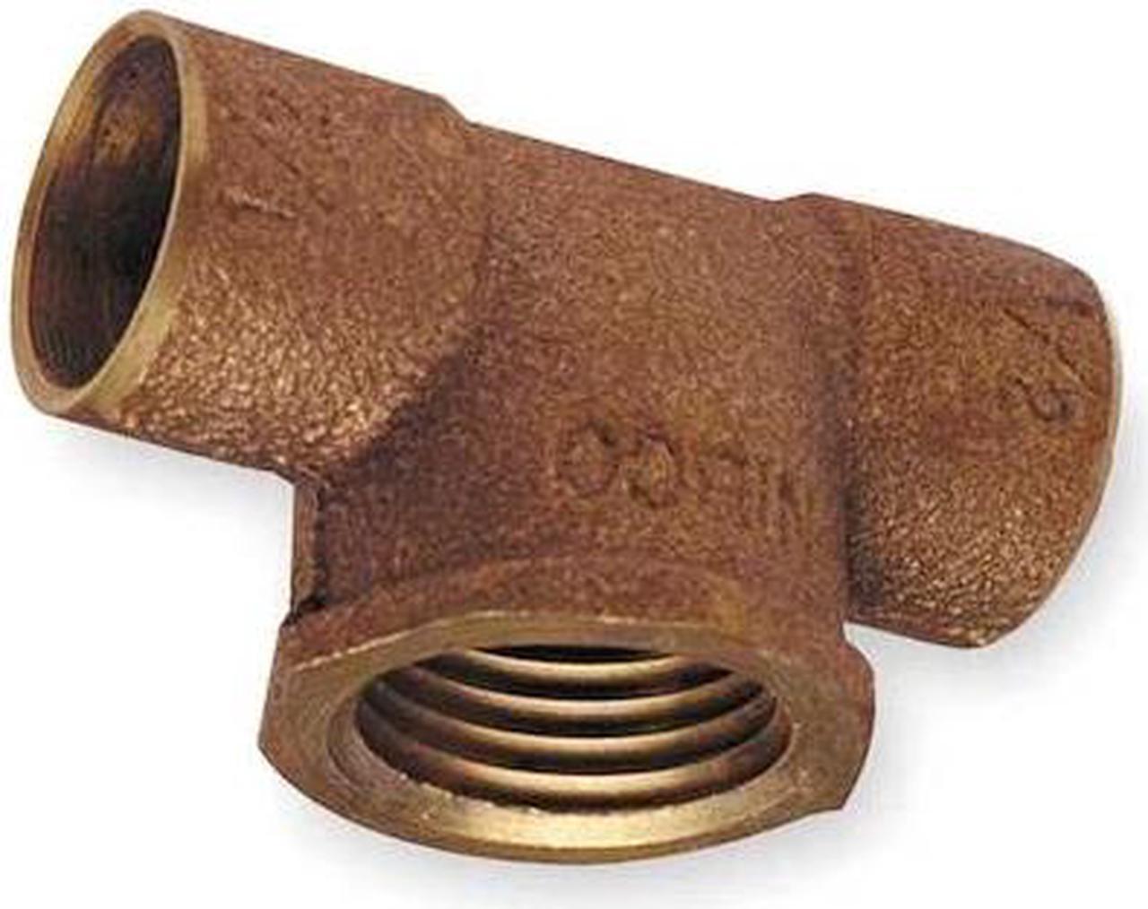 Alt view image 3 of 3 - NIBCO 712RLF-343412 Tee,Low Lead Cast Bronze,C x C x FNPT