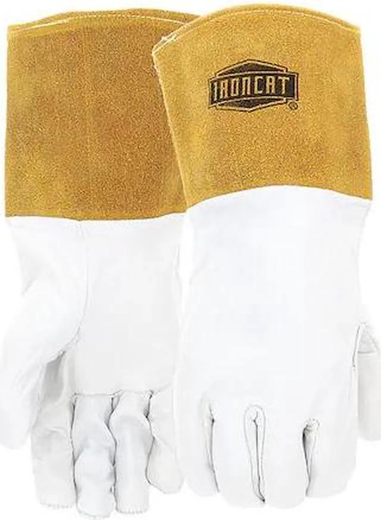 Alt view image 2 of 2 - IRONCAT 6141/XL Welding Gloves, Gauntlet Cuff, Straight Thumb, A Cowhide, XL, 1