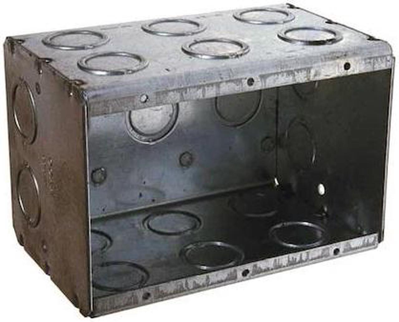 Alt view image 2 of 4 - RACO 697 Electrical Box, 67.3 cu in, Masonry Box Type, 3 Gangs, Galvanized Steel