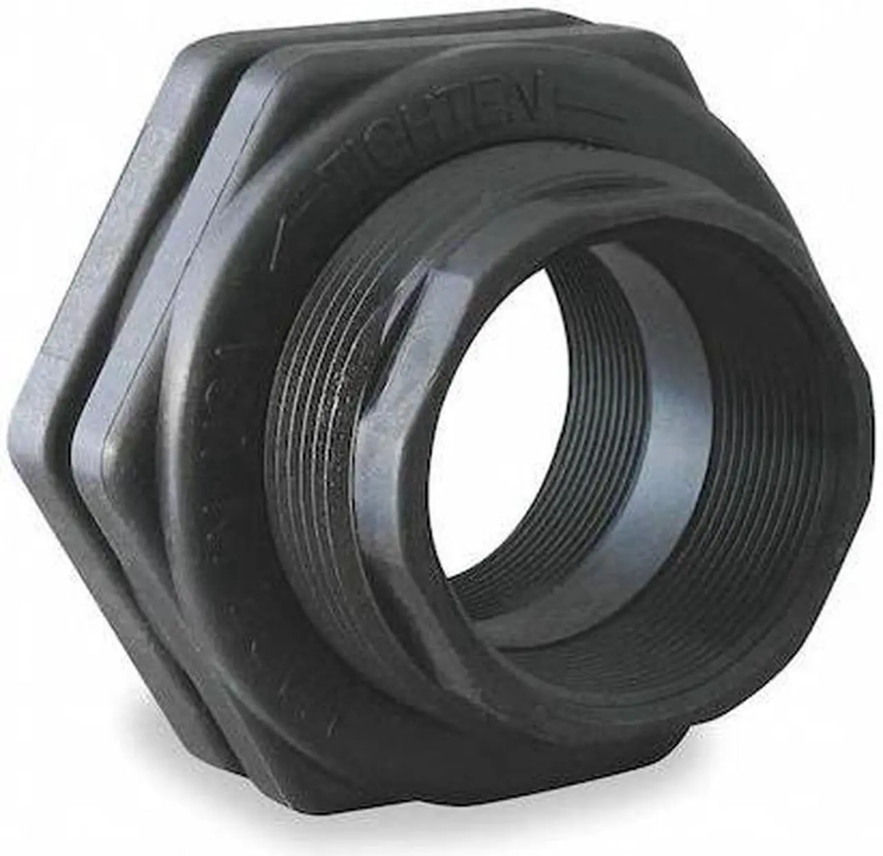 Alt view image 2 of 2 - BANJO TF150 Bulkhead Tank Fitting, Polypropylene, 1-1/2 in FNPT x 1-1/2 in