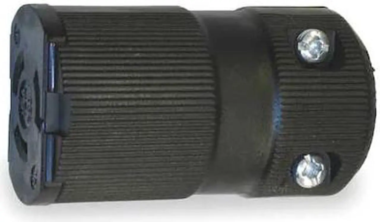 Alt view image 3 of 3 - HUBBELL WIRING DEVICE-KELLEMS HBL4729VBK Locking Connector, L5-15R, 15 A, 125V