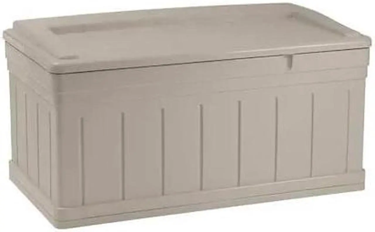 Alt view image 8 of 8 - SUNCAST DB9750 129 gal Resin Deck Box With Seat, Light Taupe