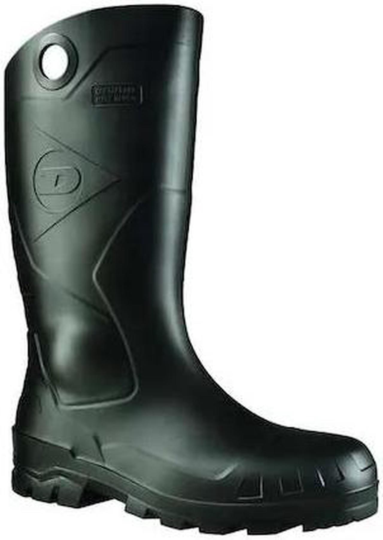 DUNLOP 86776 Size 6 Unisex Steel Rubber Boot, Black