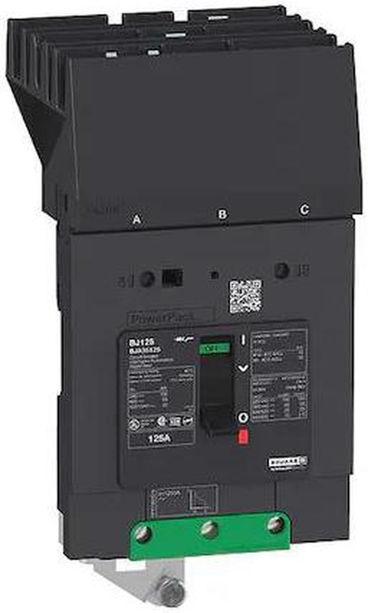 Main image of SQUARE D BDA36060 Molded Case Circuit Breaker, 60 A, 525V AC, 3 Pole, I-Line