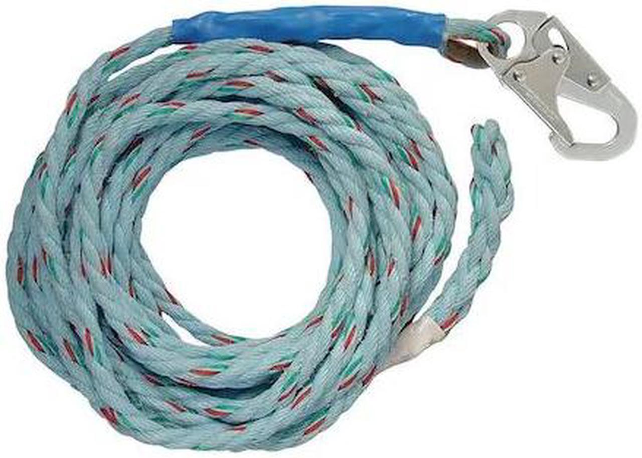 Main image of CONDOR 45J302 Vertical Lifeline, 50 ft., 310 lb. Weight Capacity, Blue