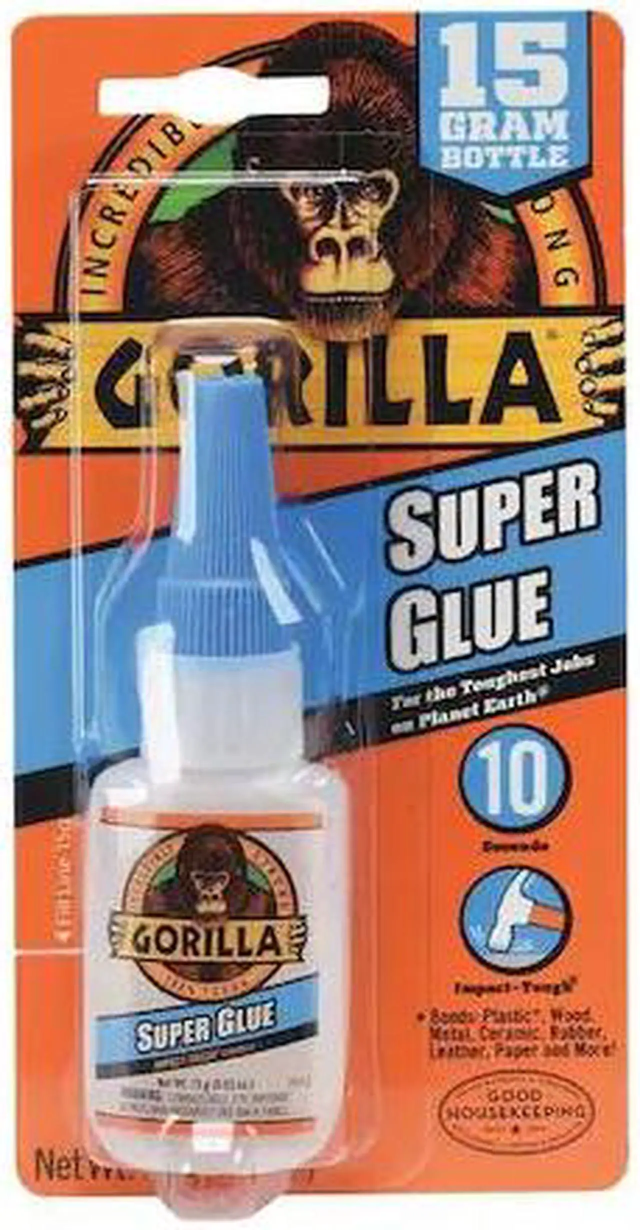 Alt view image 12 of 14 - Gorilla Super Glue 15G Bottle GORILLA PVC CEMENT LLC Super Glue 7805002