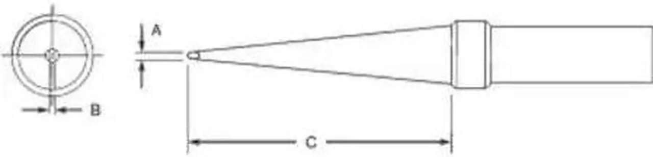 Alt view image 4 of 4 - Soldering Tip,Screwdriver,1.2mm WELLER ETKN