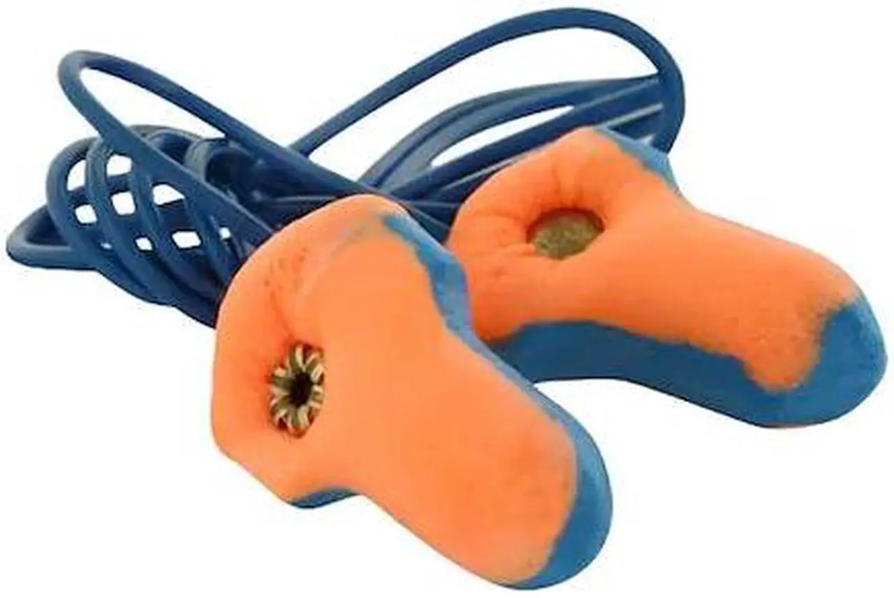 Alt view image 3 of 12 - Laser Trak Detectable Earplugs, Foam, Blue/Orange, Corded