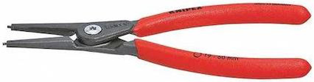 Main image of KNIPEX 49 11 A0 5-1/2" Precision External Circlip Pliers, Plastic Grip